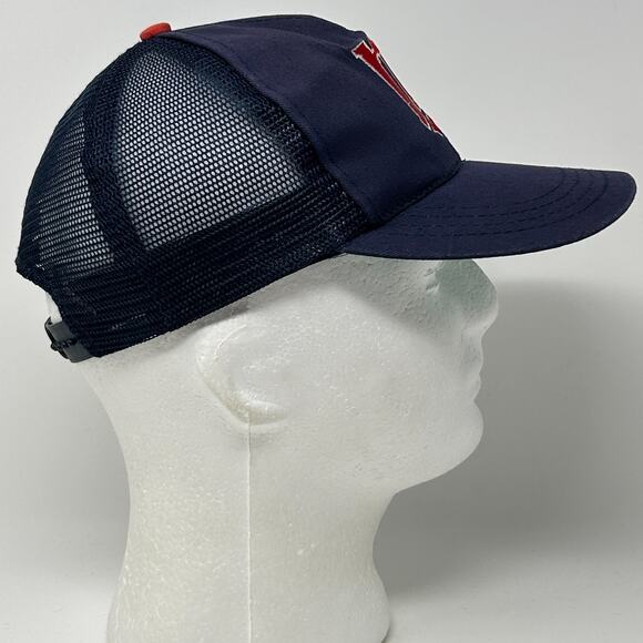 Vintage Minnesota Twins Youth Trucker Hat Baseball Cap Blue Mesh Snapback Kids - Picture 9 of 11